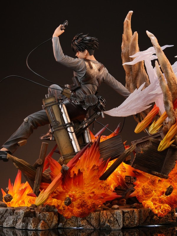 Model Power Studio Attack on Titan Levi Ackerman Street Fighting 1/6 Statue
